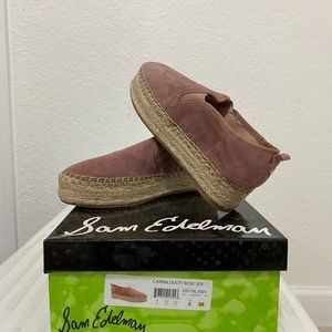 Sam Edelman Carrin Dusty Rose Suede Espadrille